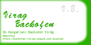 virag backofen business card
